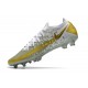 Scarpe da Calcio Nuovo Nike Phantom GT Elite FG Oro Bianco